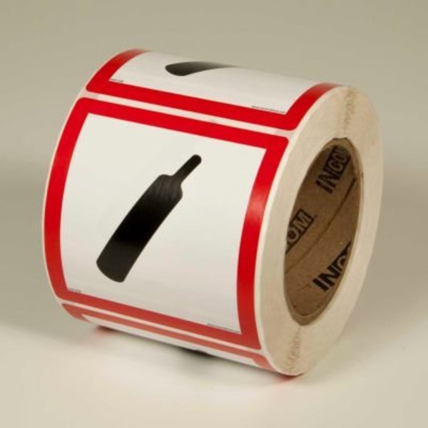 Top Tape And Label INCOM¬Æ GHS1258 GHS "Gas Cylinder" Pictogram Label, 4" x 4", 500/Roll GHS¬†1258.00